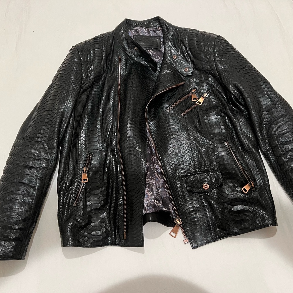 Maceoo designer brand snakeskin jacket previously owned by Weston Coppola Cage